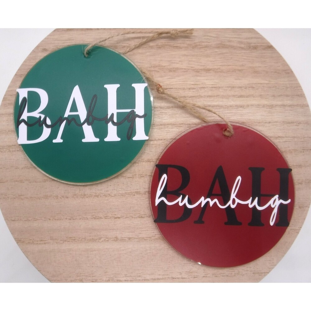 Ornament Acrylic w/ Vinyl Decals